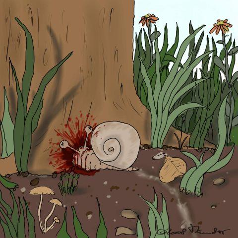 Cartoon: Mach 3 (medium) by Mandor tagged snail,fast,blood,tree