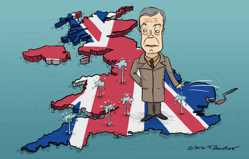 Cartoon: Nigel Farage (medium) by Mandor tagged nigel,farage,brexit