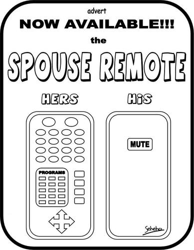 Cartoon: remote control (medium) by Thamalakane tagged men,women,control,relationships