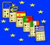 Cartoon: EU DOMINOS (small) by Thamalakane tagged eu,greece,spain,ireland,portugal,euro,crisis,debt,dominos