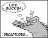 Cartoon: life sucks... (small) by Thamalakane tagged crocodiles