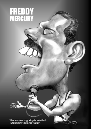 Cartoon: Freddy Mercury (medium) by Szena tagged freddy,mercury,singer,quin