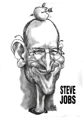 Cartoon: Steve Jobs (medium) by Szena tagged apple,computer,ipod
