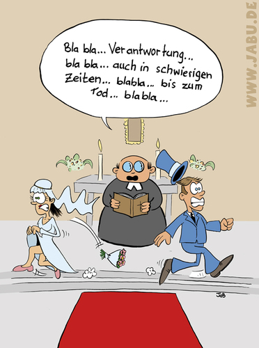 Cartoon: Hochzeit (medium) by Bruder JaB tagged hochzeit,pfarrer,schock