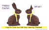 Cartoon: Easter Bunny with Hearing Loss (small) by Hearing Care Humor tagged deaf,ear,hearing,easter,hard,of,what