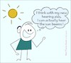 Cartoon: Noise from the Sun (small) by Ears and Hearing Humor tagged ears,hearingaids,hear,sun,sunbeams