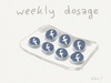 Cartoon: weekly dosage (small) by Kamil tagged dosage,dosis,medicine,tablets,tabletten,medizin,amphetamin,sucht,richtige,dosierung