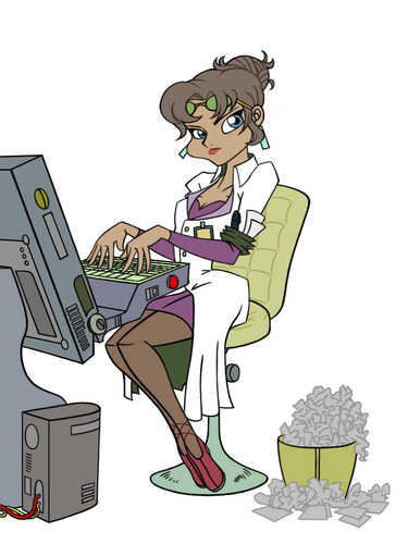 Cartoon: Scientist Designs (medium) by BDTXIII tagged scientist,designs