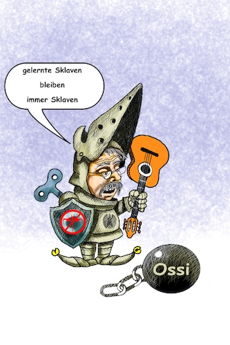 Cartoon: neues vom Drachentöter (medium) by petwall tagged biermann,dissident,ostdeutschland,ossi,new,york,times