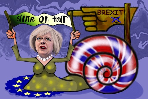 Cartoon: Theresa May (medium) by petwall tagged uk,theresa,may,brexit,anbiederungen,werte