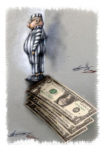 Cartoon: Dollars shadow (medium) by LuciD tagged lucido