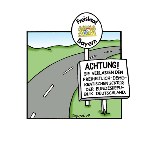 Cartoon: can we democracy? (medium) by Marcus Trepesch tagged cartoon,funnies,politics,life,bavarian