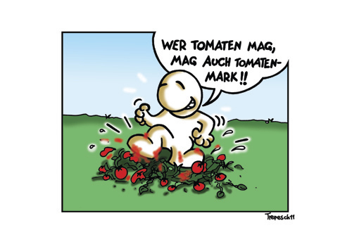 Cartoon: Tomaten (medium) by Marcus Trepesch tagged cartoon,vegetables,vegetarians