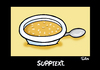 Cartoon: Supptext (small) by Marcus Trepesch tagged wordplay,cartoon,food,funnies