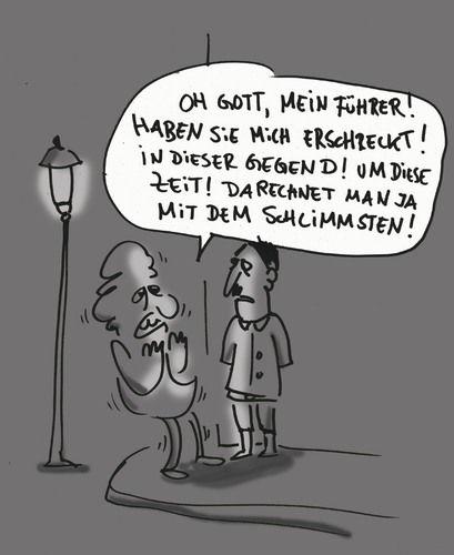 Cartoon: Fuehrerschreck (medium) by Ludwig tagged führer,hitler,reich,adolf,nazis