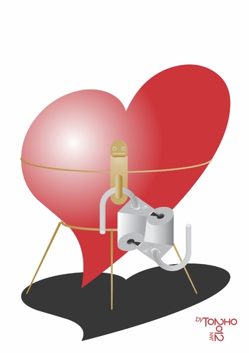 Cartoon: Heart Lock (medium) by Tonho tagged lock,heart
