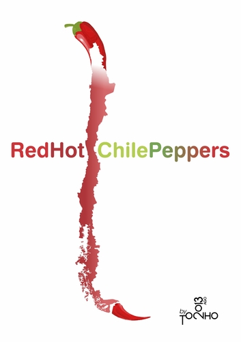 Cartoon: Red Hot CHILE Peppers (medium) by Tonho tagged chile,map,chili,peppers,parody