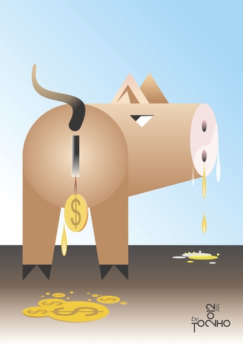 Cartoon: Savings account (medium) by Tonho tagged savings,account,pig,income