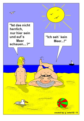 Cartoon: Sylt Strandleben gertoons (medium) by gert montana tagged strand,sylt,fkk,strandleben,strandgespräch,gertoons