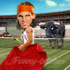 Cartoon: Rafael Nadal (small) by funny-celebs tagged rafa,tennis,player,atp,world,tour,sport,match,grand,slam,manacor,spain,masters,bull,corrida