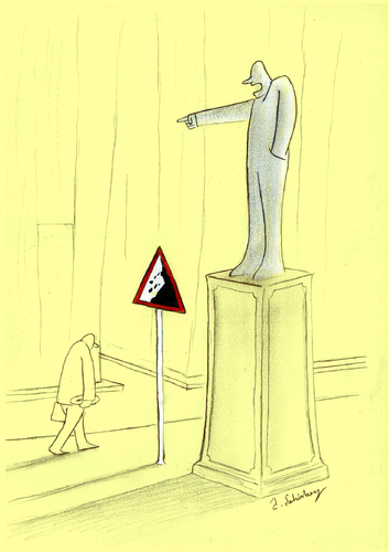 Cartoon: pericoloso (medium) by aytrshnby tagged pericoloso