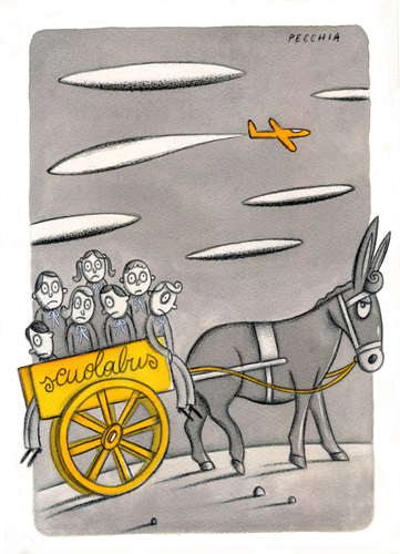 Cartoon: your school (medium) by Pecchia tagged pecchia,cartoon,humor