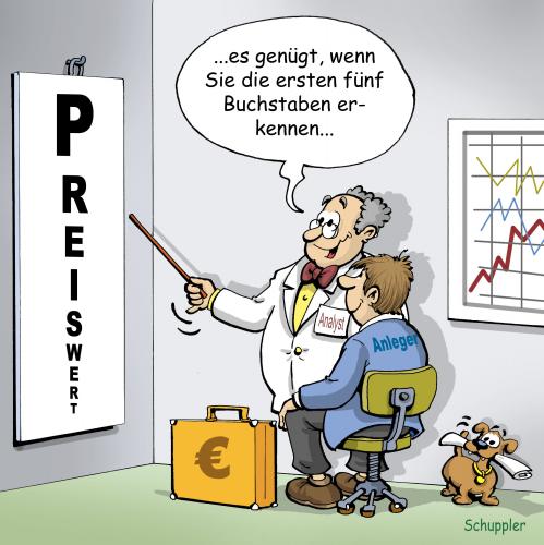 Cartoon: augenarzt (medium) by schuppi tagged augenarzt,börse,aktien,preis,preiswert,kosten,preisvergleich,veranlagung,investor,anleger,fonds,augenarzt,test,lesen,brille,buchstaben,sehen,sehstärke,wirtschaft,börse,aktien,preis,preiswert,kosten,preisvergleich,investor,anleger,fonds