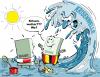 Cartoon: Krisenwetter (small) by schuppi tagged bank,krise,wetter,krisenwetter,finanzen,wirtschaft,welle,sonne,meer,gefahr