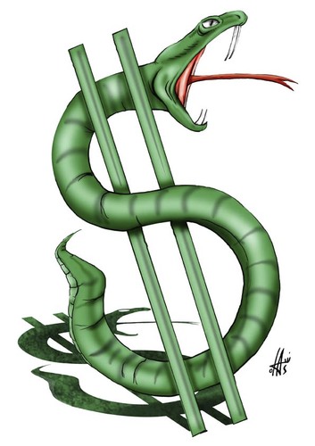 Cartoon: no title (medium) by Nikola Otas tagged dolar