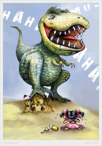 Cartoon: Dino (medium) by hopsy tagged dinosaur,dino,caricature,hopsy