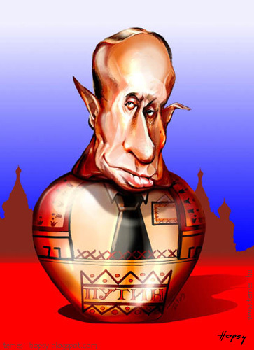 Cartoon: Vladimir Putin (medium) by hopsy tagged vladimir,putin