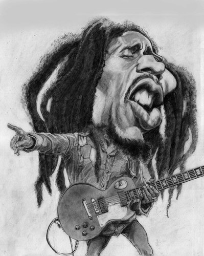 Cartoon: Bob Marley (medium) by princepaikattu tagged bob,marley