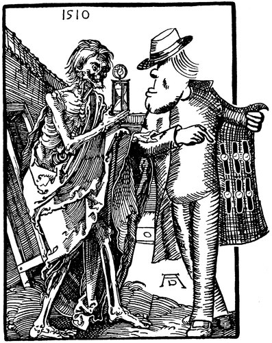 Cartoon: Death and Dealer (medium) by Anjo tagged death,dealer,tod,händler,dürer,uhr,clock,lebenszeit,ende,end,tod,sterben,dürer,lebenszeit,ende,händler,uhr