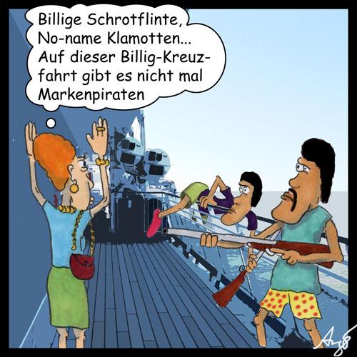 Cartoon: Markenpiraten (medium) by Anjo tagged priat,markenpirat,kreuzfahrt,somalia