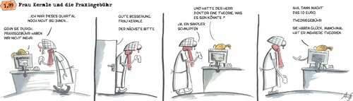 Cartoon: Praxisgebühr (medium) by Anjo tagged kermle,frau,praxisgebühr,theorie,praxis,gebühr,artzt,quartal,kermle,frau,praxisgebühr,theorie,praxis,gebühr,artzt,quartal