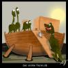 Cartoon: Arche - erster Versuch (small) by Anjo tagged arche,arch,noah,tyrannosaurus,dinosaurier