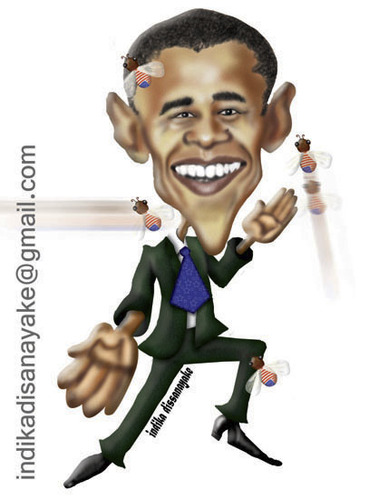 Cartoon: barack obama (medium) by indika dissanayake tagged barack,obama,america