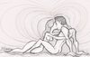 Cartoon: romance (small) by agiov tagged romance,love,sensual,kiss,comic,erotic