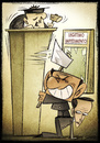 Cartoon: legittimo impedimento (small) by Giacomo tagged berlusconi,fini,law,constitution,magistrate,illegality,policy,personal,giacomo,cardelli,jack