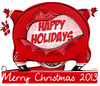 Cartoon: Merry Christmas 2013 (small) by Giacomo tagged happy,holidays,native,santa,claus,gifts,pants,tear,patches,james,cardelli,giac