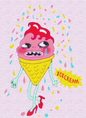Cartoon: Icecream Lady Patty (medium) by LUIS PEREZ PEREZ tagged ice,cream