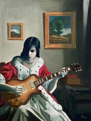 Cartoon: Die Gitarrenspielerin (medium) by POLO tagged gitarre,mädchen,guitar,girl,vermeer,gitarrenspielerin,illustration,mädchen,gitarre,frau,instument,klassisch,rock,spielen,musik,musikerin,wohnzimmer,zimmer,gemälde,alt,neu,modern,jan,vermeer,maler,barock,barockgitarre,elektronisch,adaption,gitarrenspielerin,dame