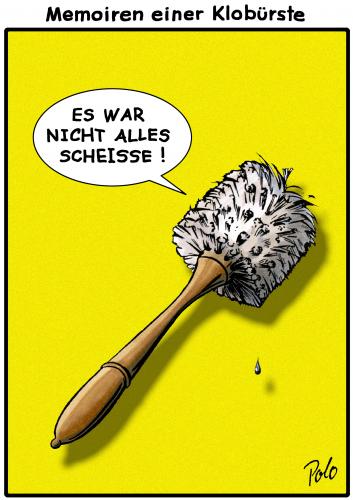 Cartoon: Memoiren einer Klobürste (medium) by POLO tagged memoiren,erinnerungen,klobürste,scheiße,memoiren,identität,werdegang,erinnerungen,erinnerung,geschichte,leben,rückblick,klobürste,toilette,klo,bad,badezimmer,wc,scheiße,kot,reinigung,reinigen,säubern,sauber,scheisse