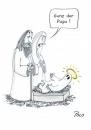 Cartoon: Ganz der Papa (small) by POLO tagged weihnachten xmas heiliger geist papa