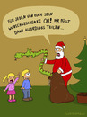 Cartoon: Nikolaus (small) by Frank Zimmermann tagged nikolaus santa xmas weihnachten rot sack tannenbaum mädchen junge kinder schlange kaninchen weinen teilen cartoon fcartoons