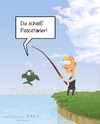 Cartoon: Pescetarier (small) by Frank Zimmermann tagged pescetarier,fisch,angel,angler,scheiß,blond,hose,stiefel,beleidigen