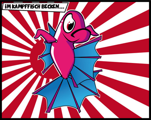 Cartoon: Kampffische (medium) by sharko tagged aquarium,fisch,kampffisch