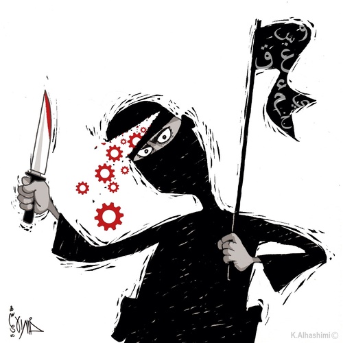 Cartoon: Mentality of Blood (medium) by Khalid Alhashimi tagged middle,east