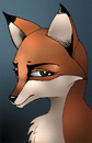 Cartoon: Enola (small) by puzzledkitty tagged animal,fox,vixen,katie,digital,coloring