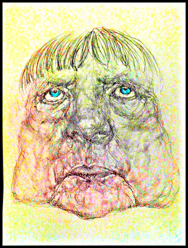 Cartoon: A. Merkel 2 (medium) by Flor tagged caricatures,drawings